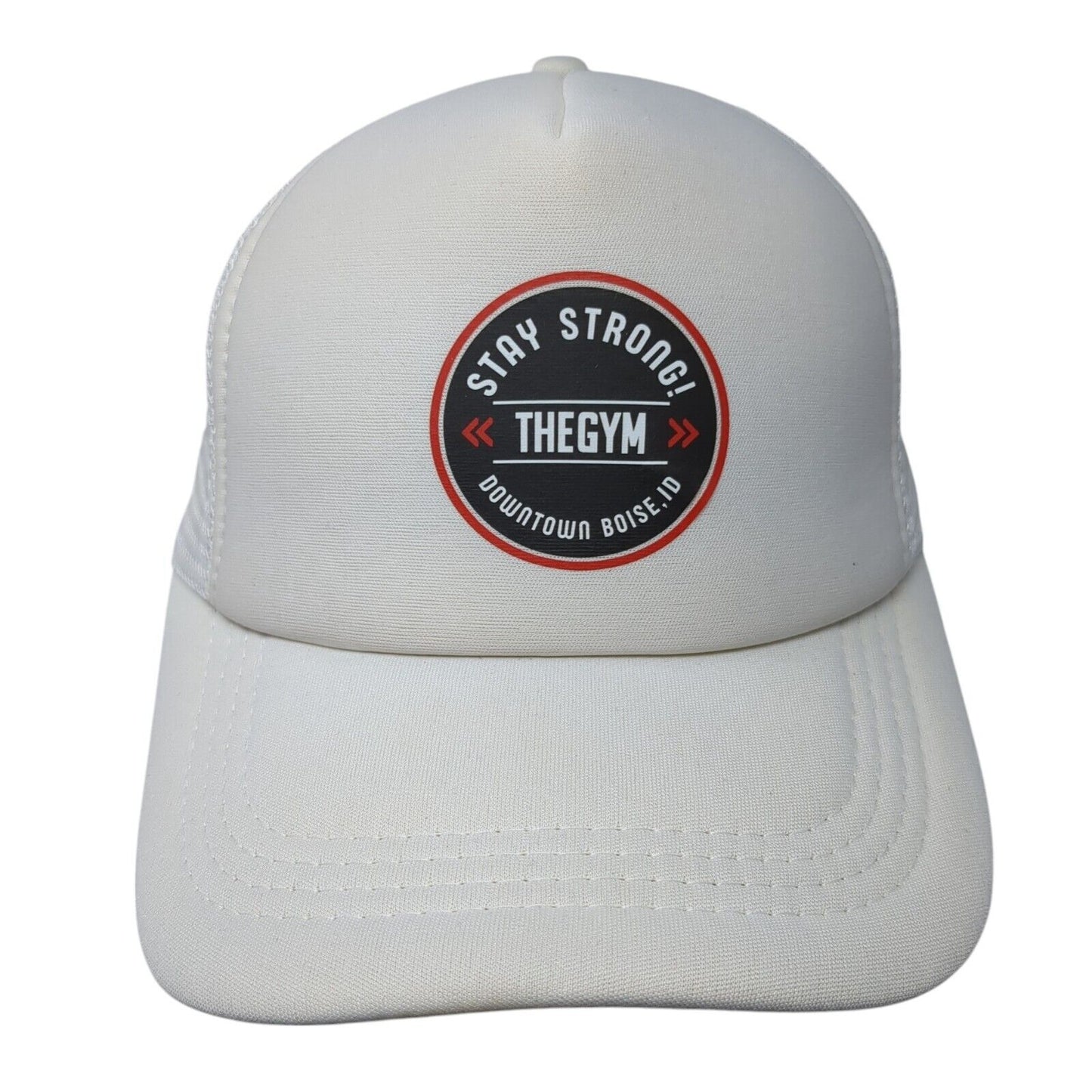Stay Strong The Gym Snapback Mesh Back Trucker Hat White One Size