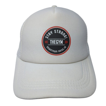 Stay Strong The Gym Snapback Mesh Back Trucker Hat White One Size