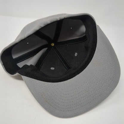 Volcom Fitted Hat Gray One Size Adjustable Patch Logo Vented Holes 6 Panel
