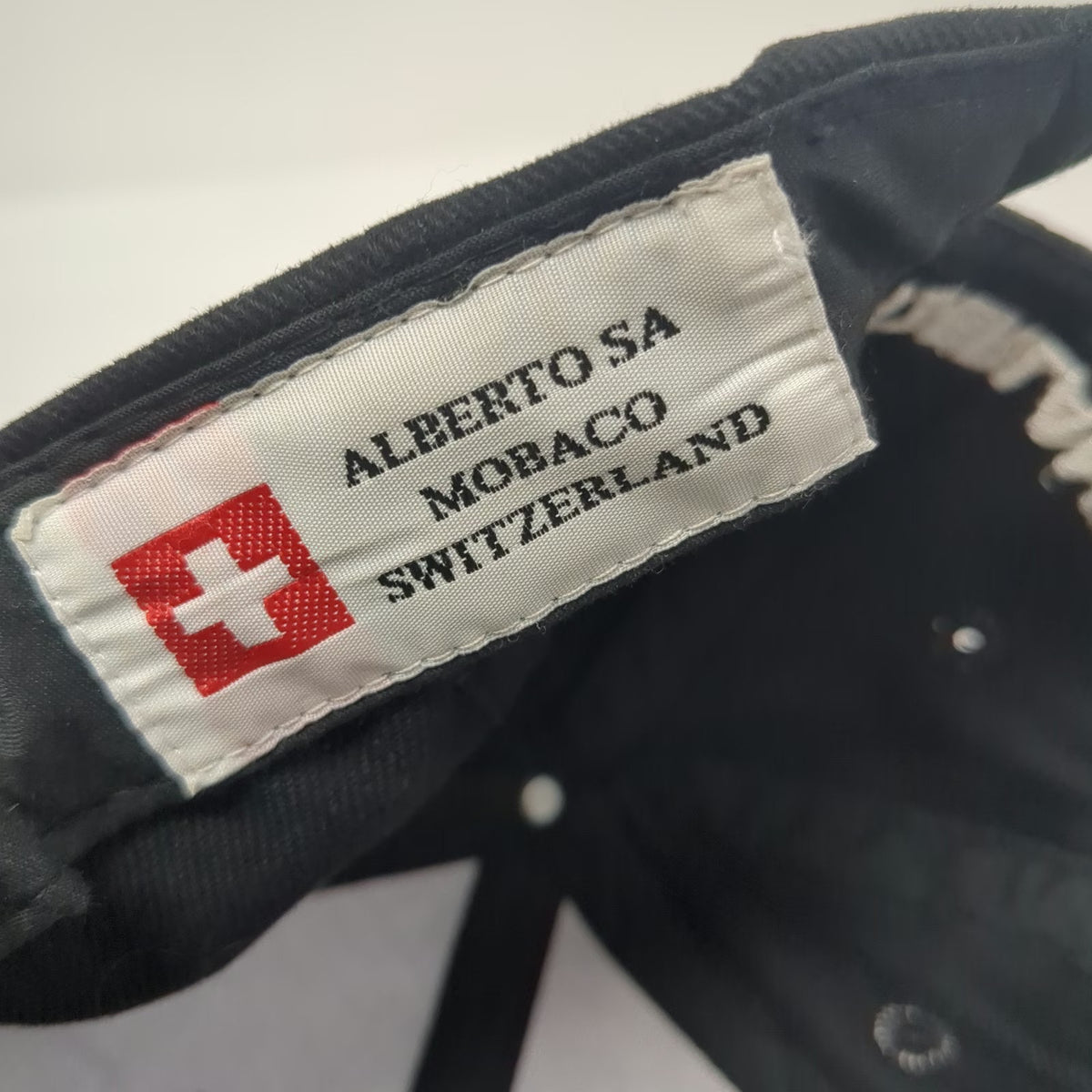 Alberto SA Baseball Cap Black One Size Switzerland Flag Embroidered Shield Hat