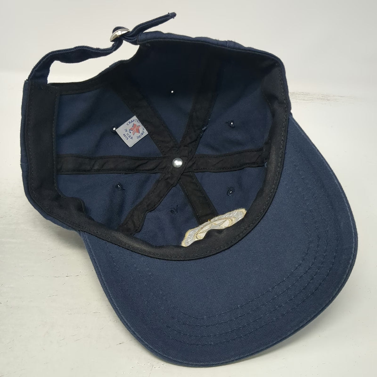 Baseball Cap Blue One Size Fox Nation Patriot Star Slideback USA Made Logo Hat