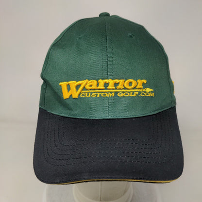 Warrior Custom Golf .Com Strapback Hat Green One Size Adjustable Embroidered