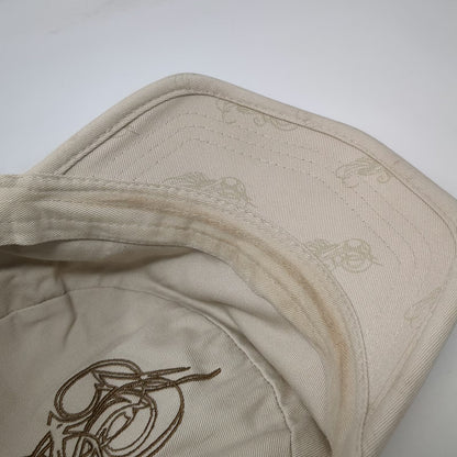 Virtus Apparel Army Cap Beige One Size Side Zipper Pocket Flourish Graphic Hat
