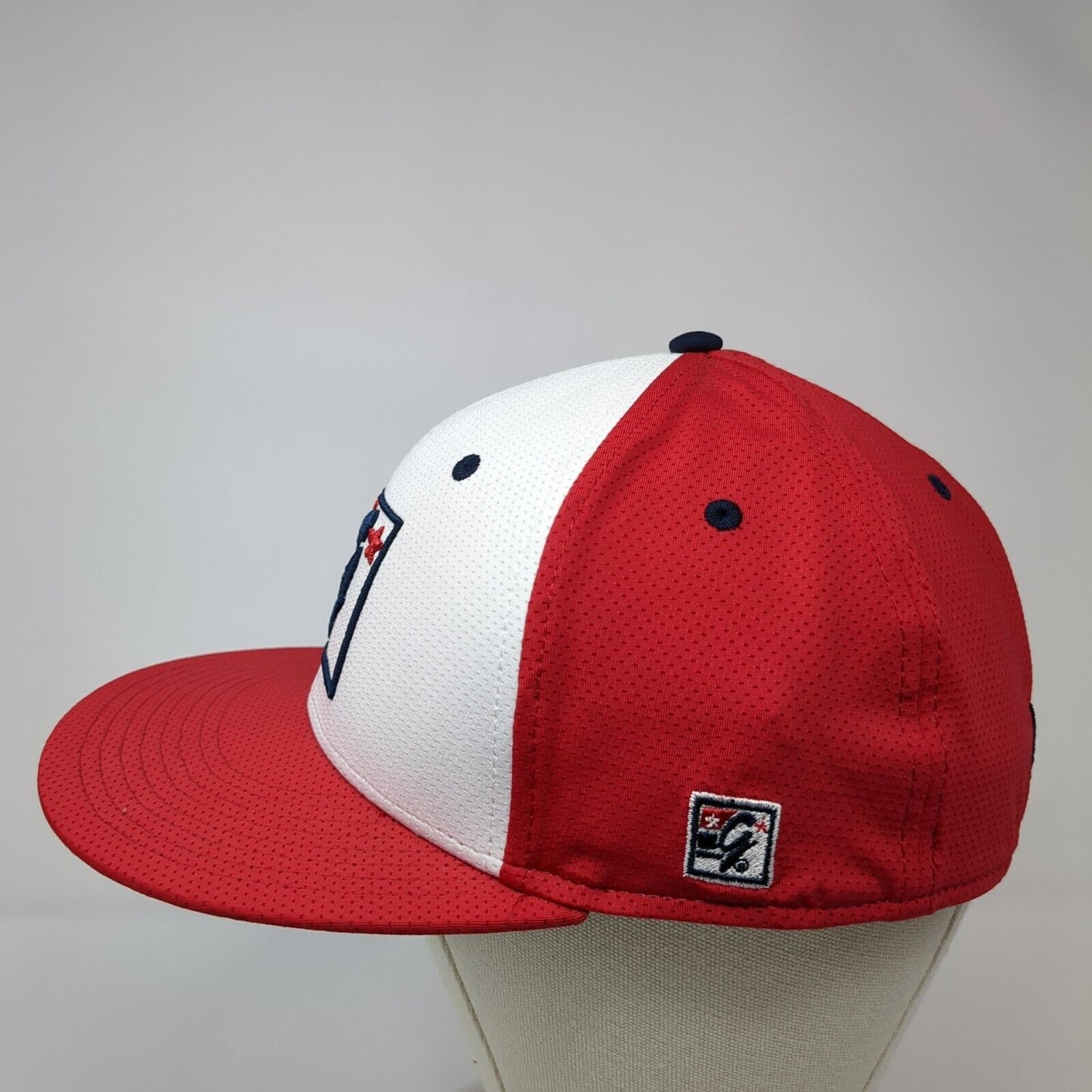 brrrº Fitted Hat Red Size 7 1/4 Lightweight Embroidered 6 Panel The Game Pro
