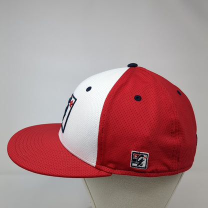 brrrº Fitted Hat Red Size 7 1/4 Lightweight Embroidered 6 Panel The Game Pro