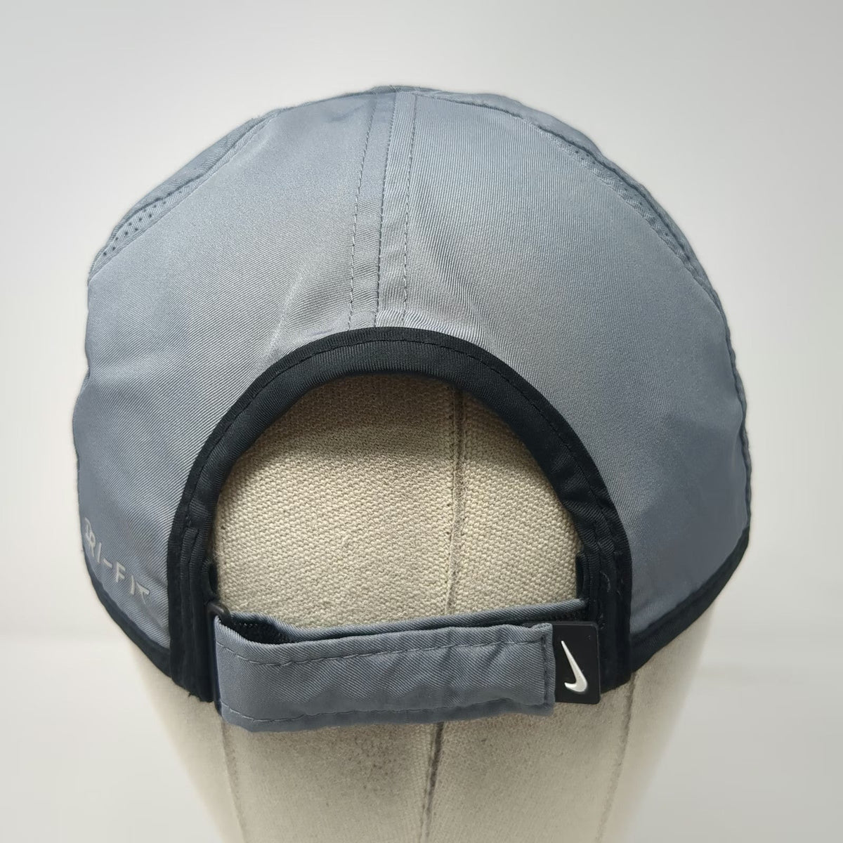 Nike Baseball Cap Gray One Size Dri-Fit Featherlight Strapback Recycled Hat