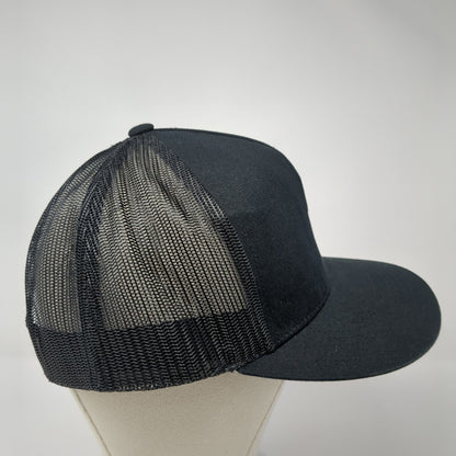 Full Tilt Boots Snapback Mesh Back Trucker Hat Black One Size Yupoong