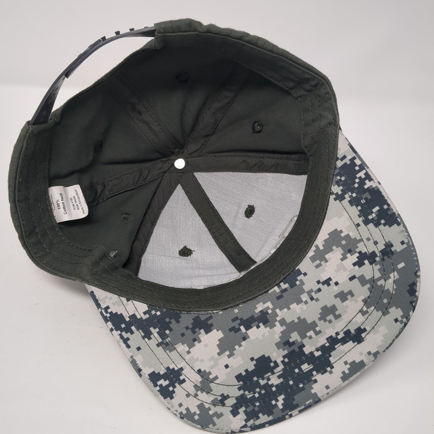 Snap-on Snapback Hat Multicolor One Size Adjustable Camouflage Cotton Twill