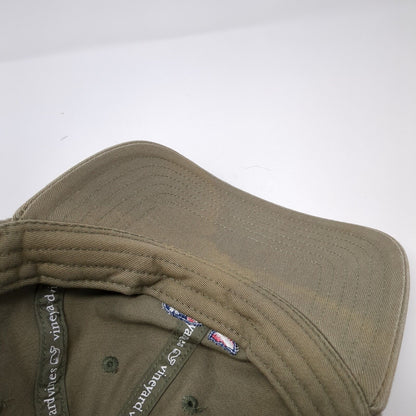Vineyard Vines USA Flag Whale Slideback Hat Brown One Size Adjustable