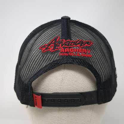 Hoyt Archery Black Trucker Hat One Size REDWRX Patch Mesh Back Snapback Logo