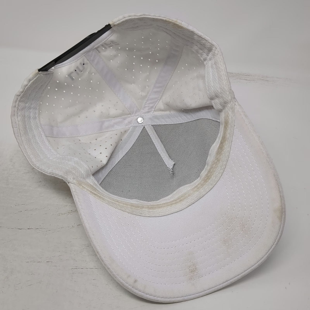 Links Life 5 Panel White Hat One Size Snapback Perforated Golf Performance