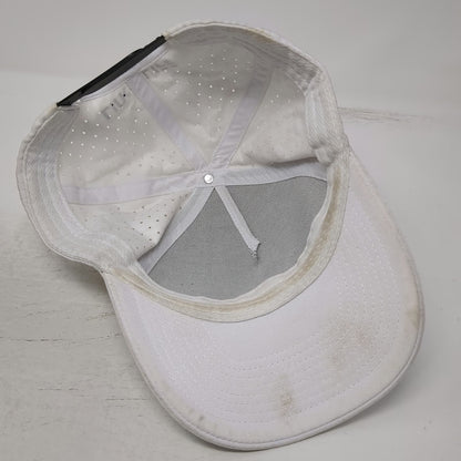 Links Life 5 Panel White Hat One Size Snapback Perforated Golf Performance