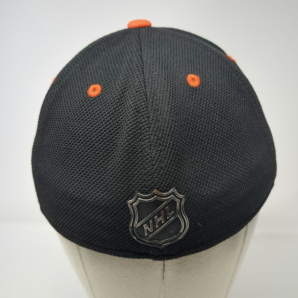 Adidas Philadelphia Flyers NHL Baseball Cap Black Orange Size M Stretch Fit Hat