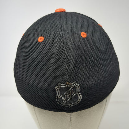 Adidas Philadelphia Flyers NHL Baseball Cap Black Orange Size M Stretch Fit Hat