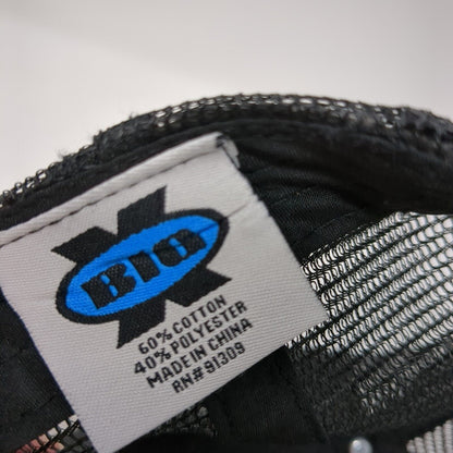 Crooked Fence Brewing Snapback Trucker Hat Black One Size Mesh Back