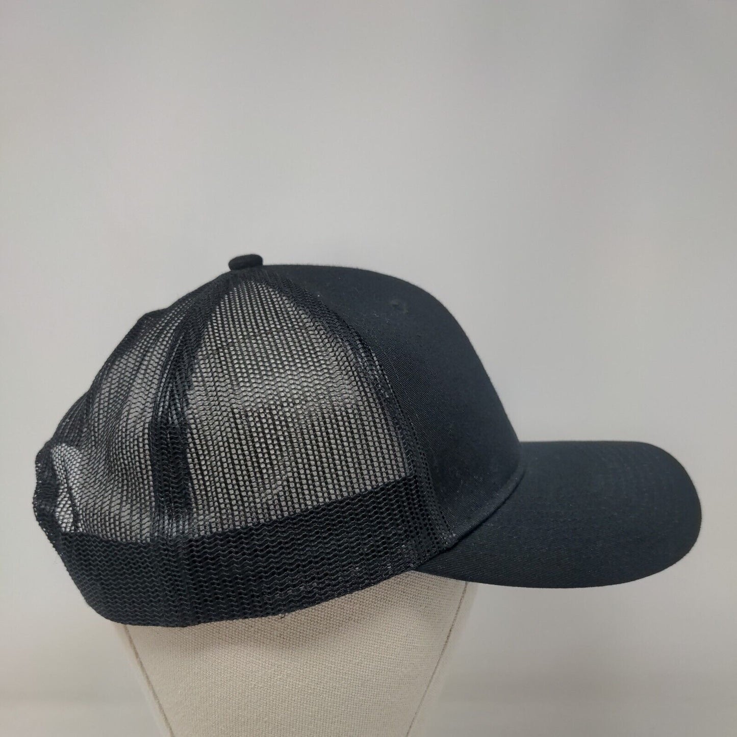 Fresh Patch Snapback Mesh Back Trucker Hat Black One Size Port Authority
