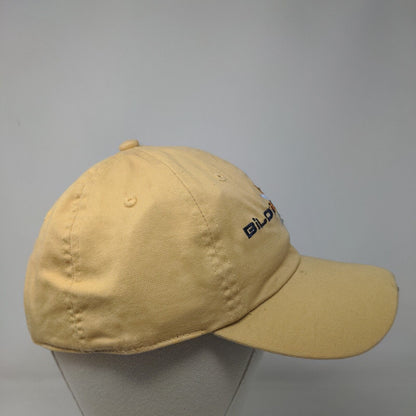 Biloxi Beach Mississippi Strapback Hat Tan OSFA Bio-Domes Headgear Embroidered