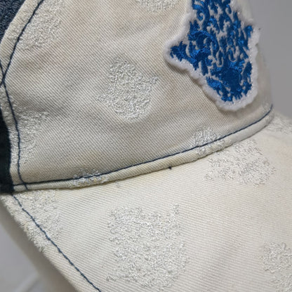 Robert Graham Baseball Cap White Black Blue One Size Floral Damask Pattern hat