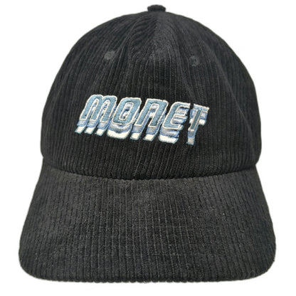 Monet Skateboards 5 Panel Black One Size Corduroy Embroidered Logo Skate Hat