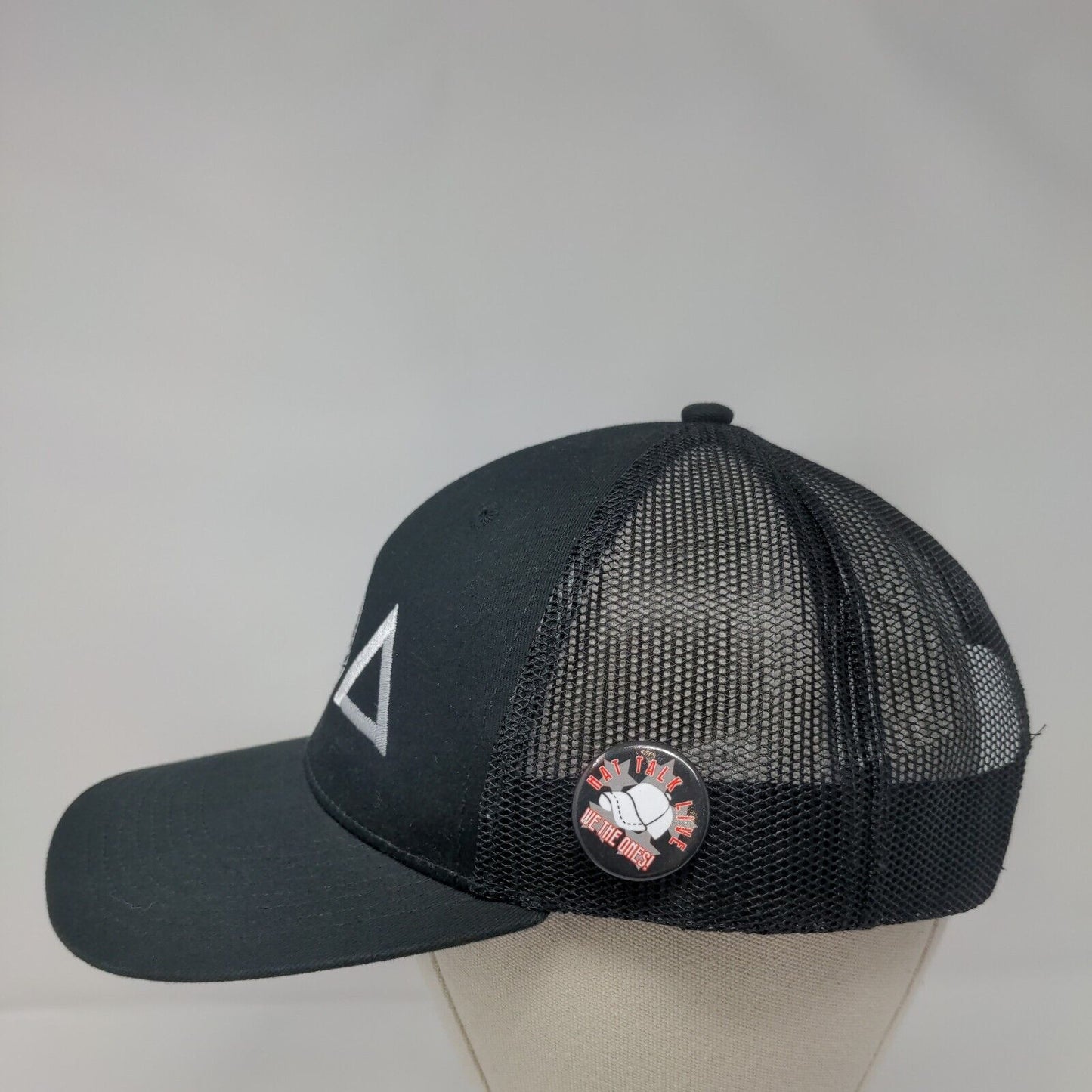 ZOA Snapback Mesh Back Trucker Hat Black Adult Pin Outdoor Cap