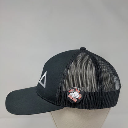 ZOA Snapback Mesh Back Trucker Hat Black Adult Pin Outdoor Cap