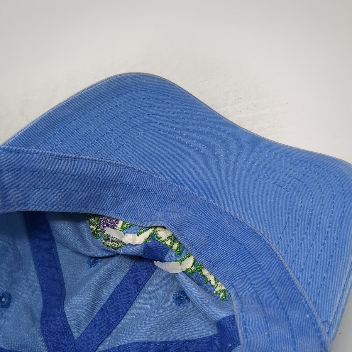 Port Authority Blue Baseball Cap OSFM Wine Shop Grapes Slideback Hat Adjustable