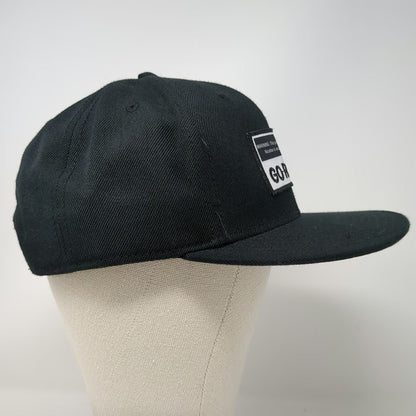 Otto Snapback Hat Black One Size Go Rogue Patch Flat Brim Acrylic Wool