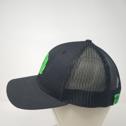Hop Valley Brewing Co. Snapback Trucker Hat Black One Size Adjustable Mesh Back
