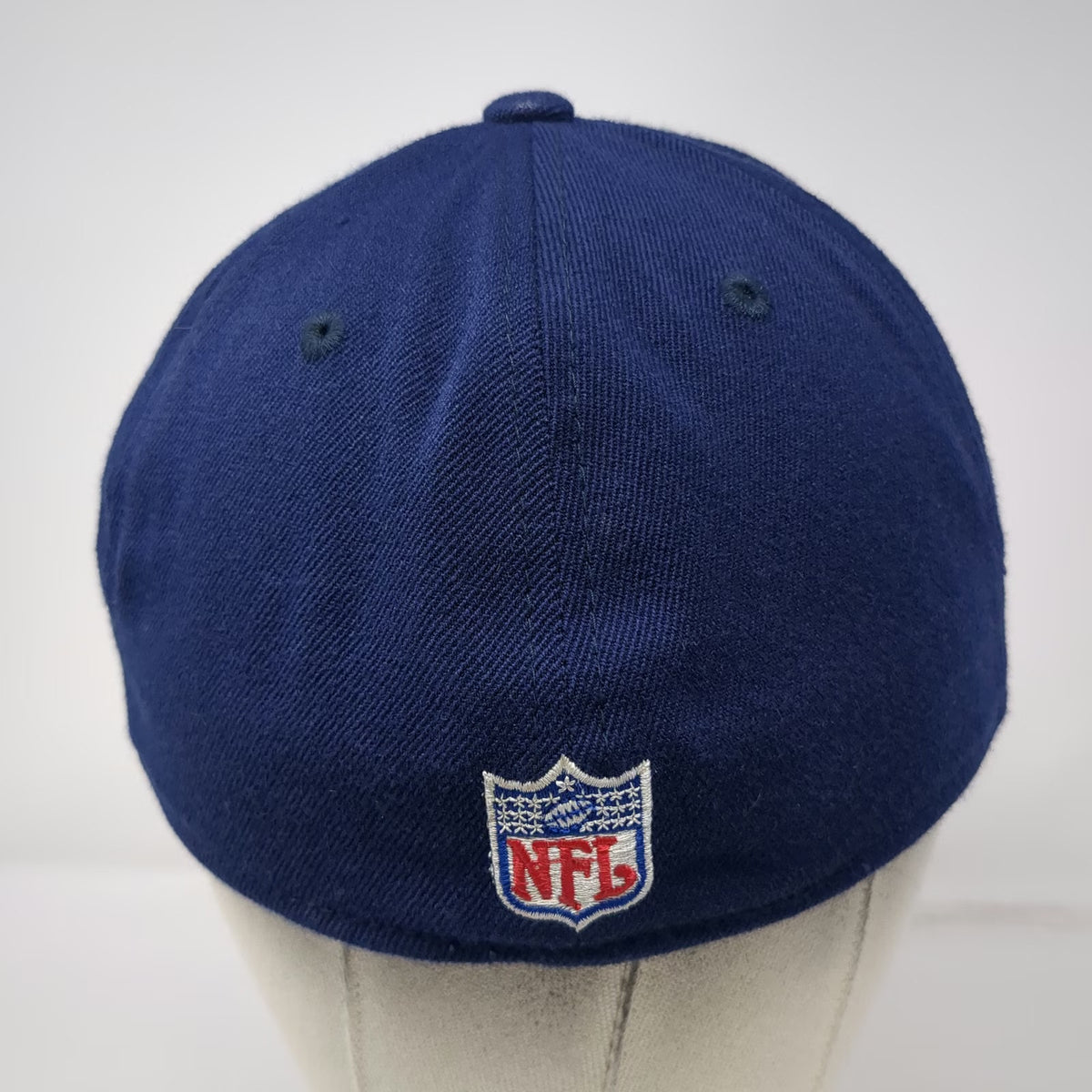 Reebok Denver Broncos NFL Blue Cap One Size Stretch Fit OSFA Shield Logo Hat