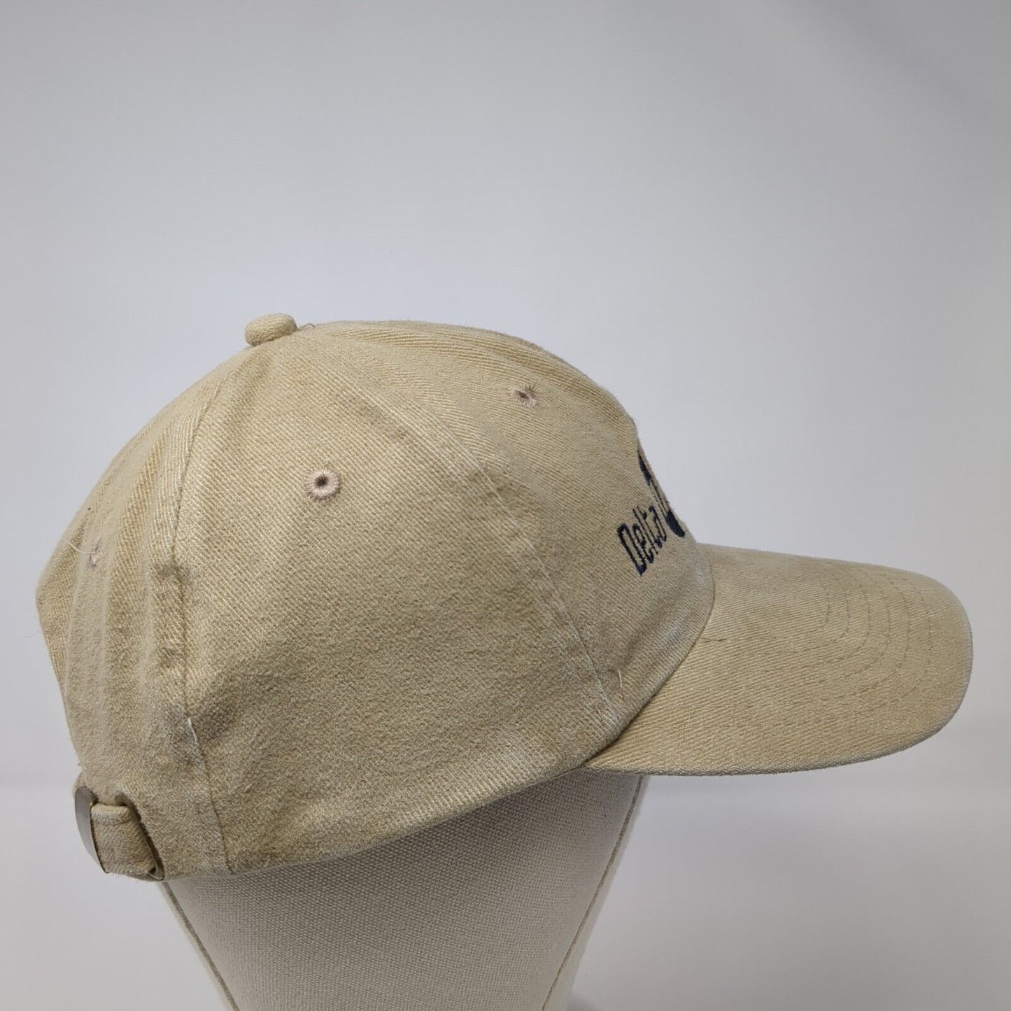 Delta Plastics Slideback Hat Tan One Size Adjustable Embroidered 6 Panel