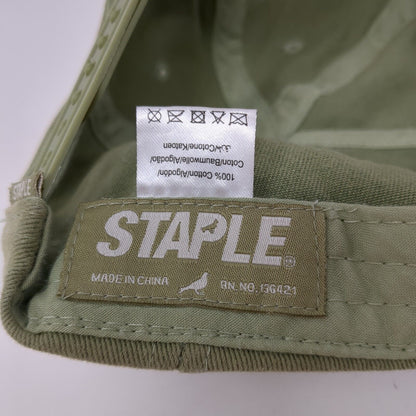 Staple The World Over Snapback Hat Green One Size Adjustable Embroidered Cotton