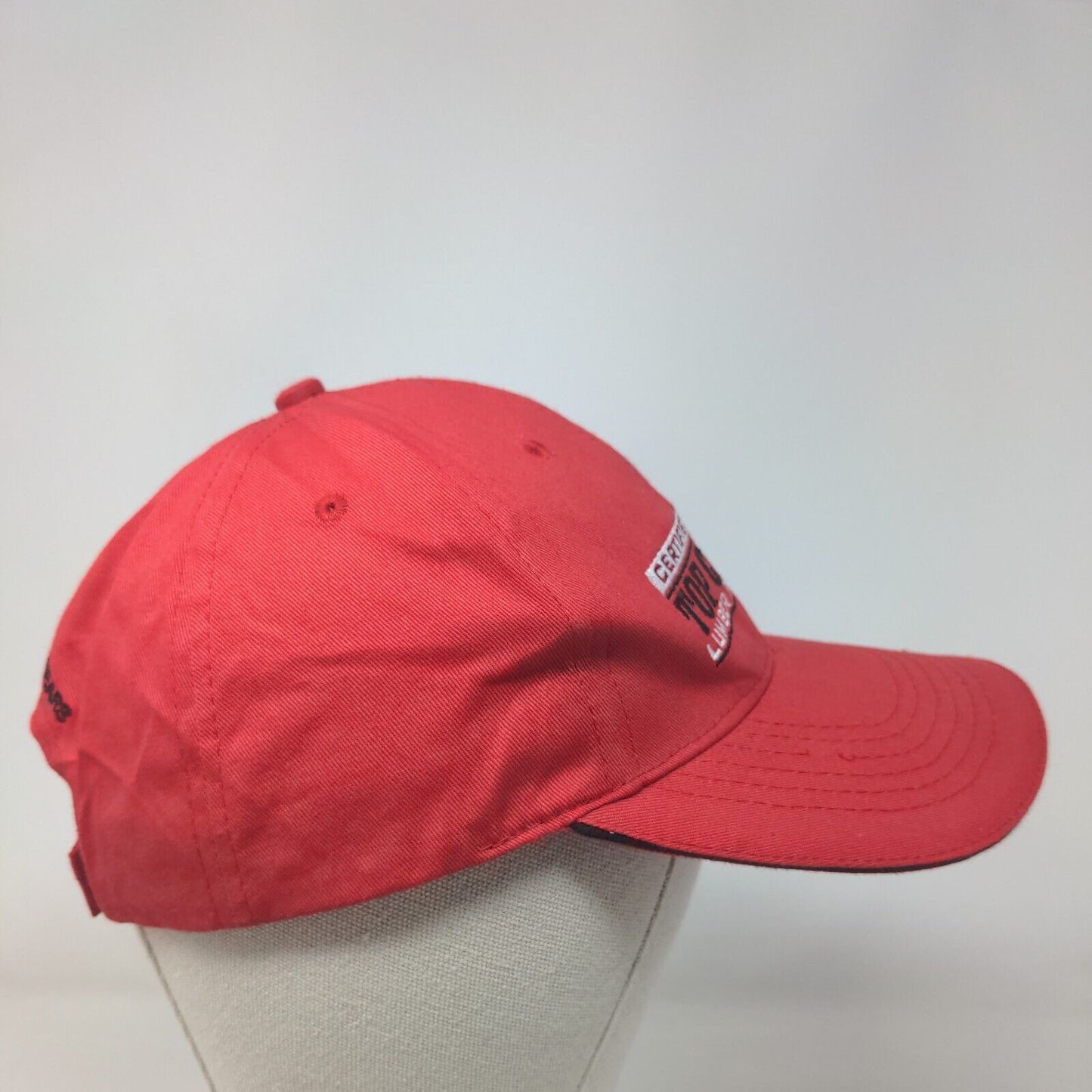 Certified Quality Top Choice Lumber Products Strapback Hat Red One Size