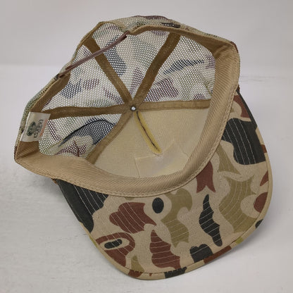 Cobra Caps Trucker Hat Beige One Size Michelob Beer Patch Camo Snapback Mesh Hat