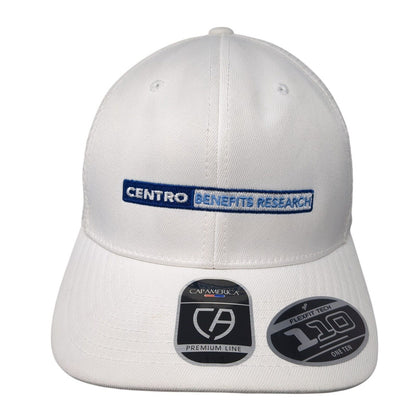 Centro Benefits Research Snapback Trucker Hat White OS 110 Flexfit Cap America