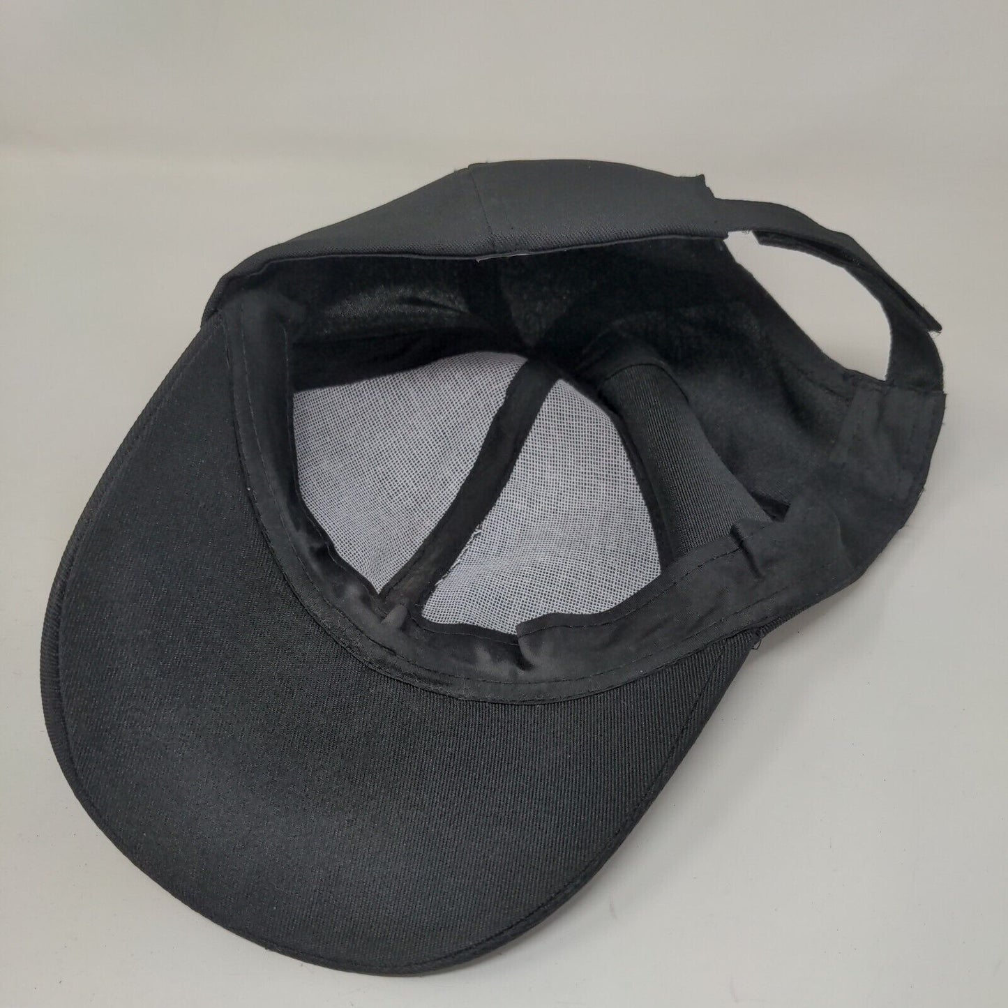 Unbranded Strapback Hat Black One Size Solid Blank Adjustable 6 Panel