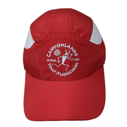 Canyonlands Half Marathon Strapback Hat Red One Size 10 Year Club Mesh