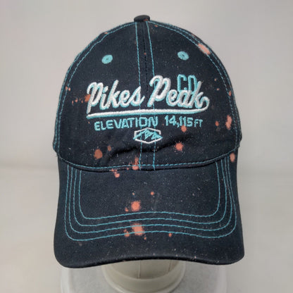 Pikes Peak Elevation 14,115 FT Slideback Hat Blue Embroidered 6 Panel