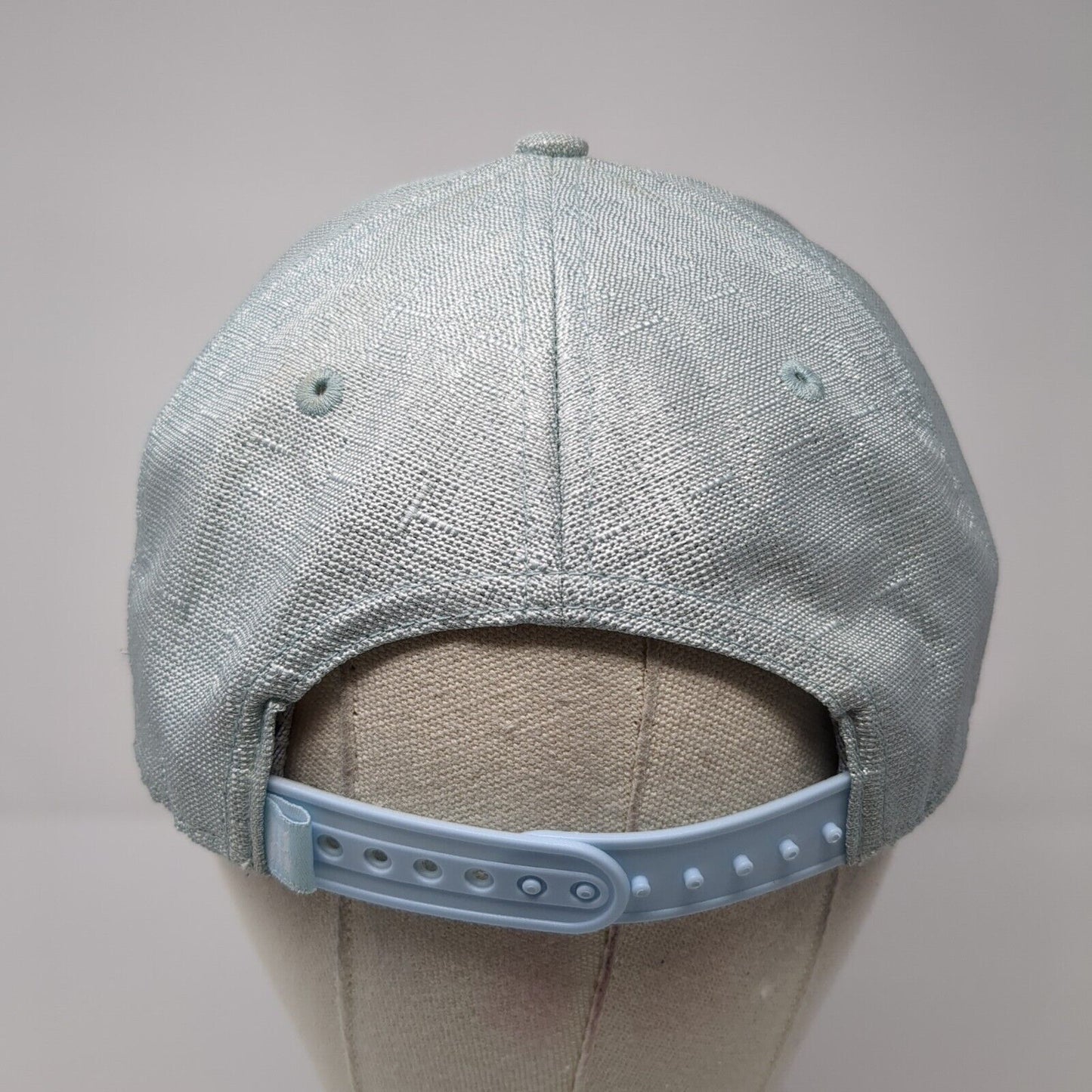 Bex Snapback Hat Blue One Size Adjustable Embroidered Vented Holes 6 Panel