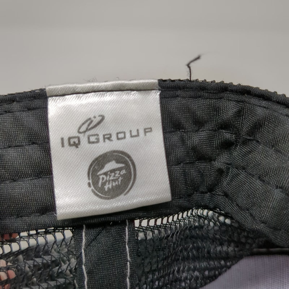 IQ Group Pizza Hut Black One Size Baseball Cap Hat Mesh Strapback Patch Stitch