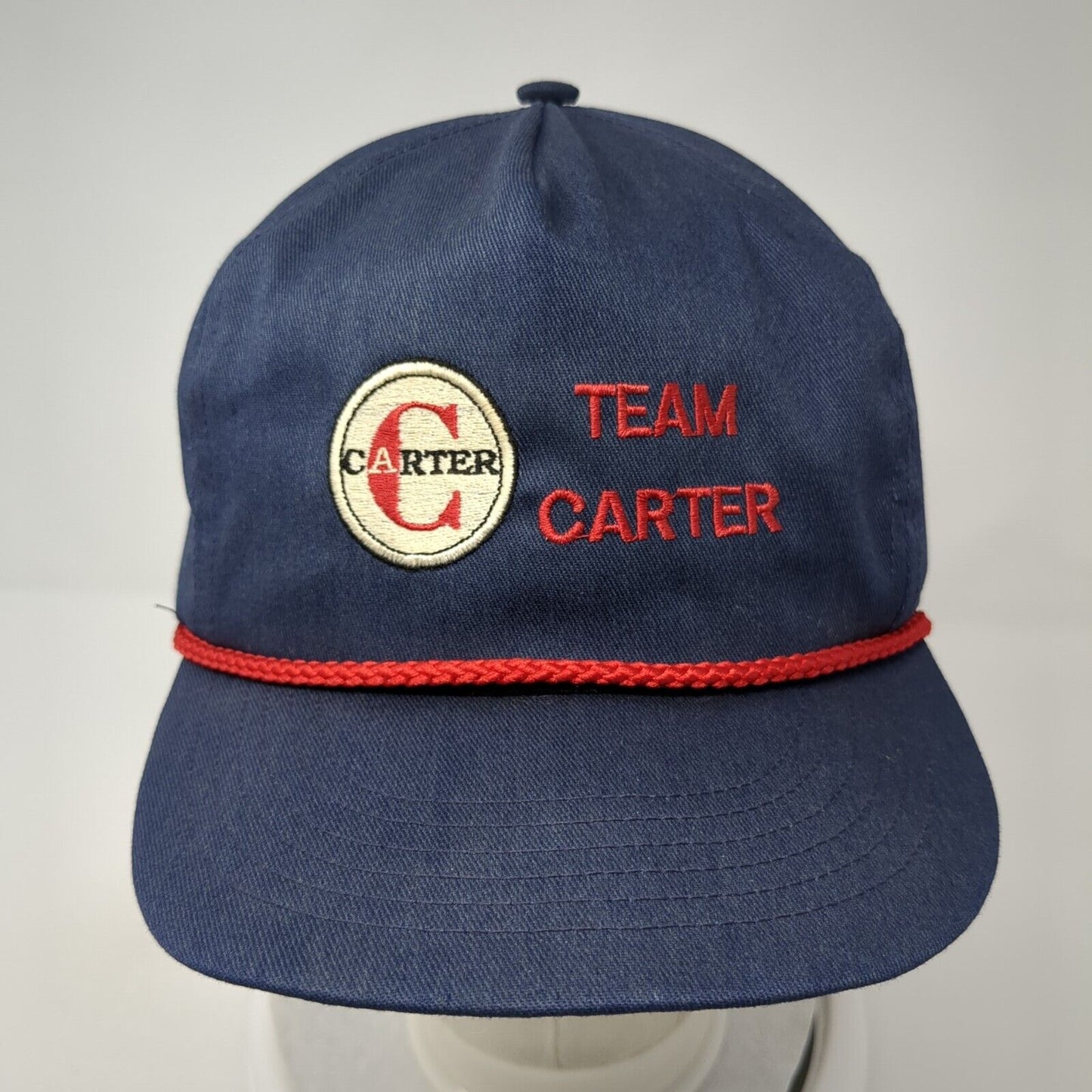 Team Carter Snapback Rope Hat Blue One Size Adjustable Embroidered