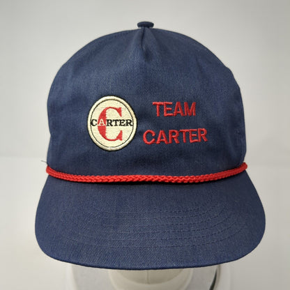 Team Carter Snapback Rope Hat Blue One Size Adjustable Embroidered