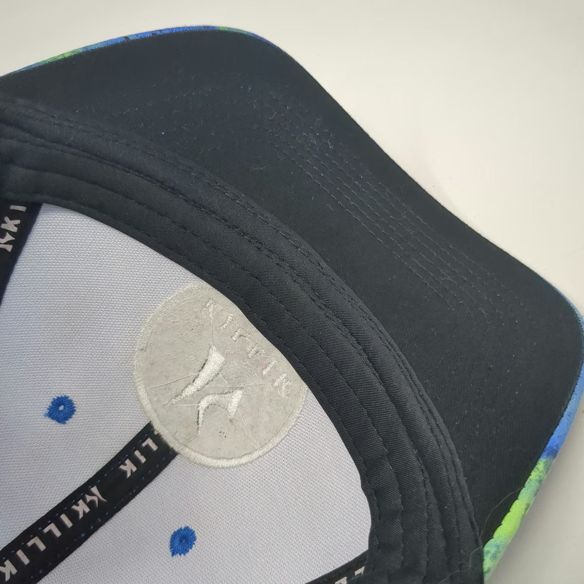 Killik Trucker Hat Blue Black Green White One Size Mesh Snapback Camo Gear