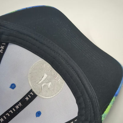 Killik Trucker Hat Blue Black Green White One Size Mesh Snapback Camo Gear