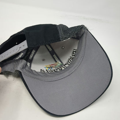 Drew Pearson Trucker Hat Gray Black One Size Daytona International Speedway Mesh
