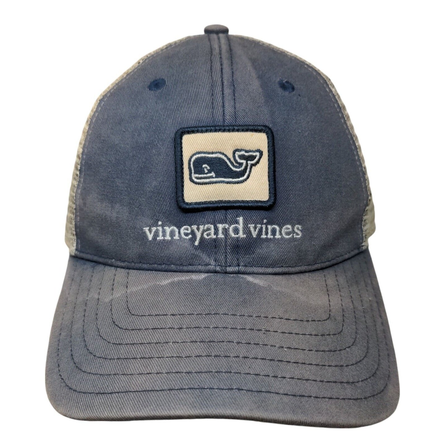 Vineyard Vines Strapback Mesh Back Trucker Hat Blue One Size Colorblock