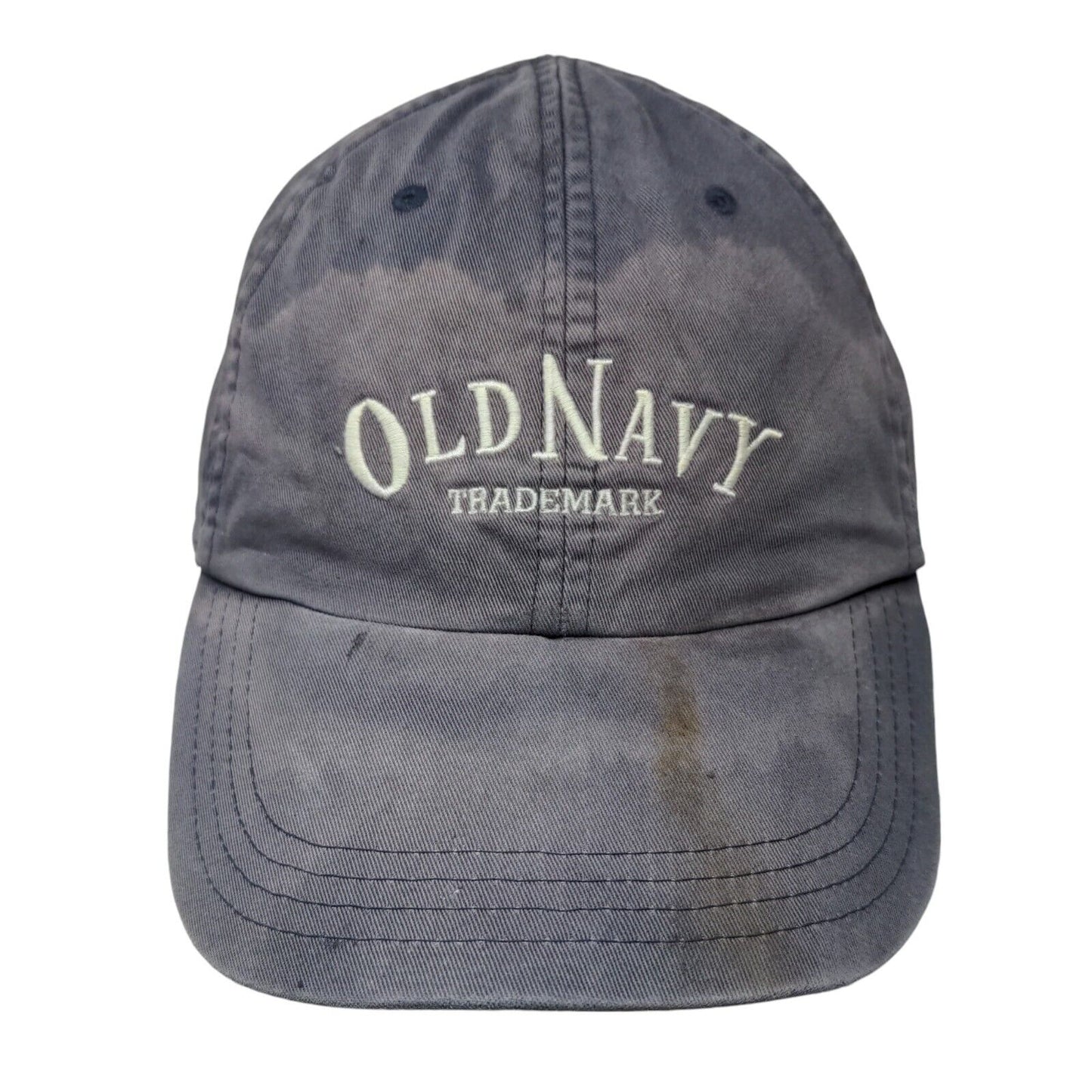 Old Navy Slideback Hat Blue M/L Adjustable Embroidered Vented Holes 6 Panel