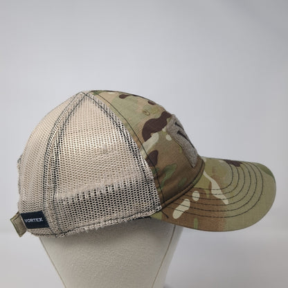 Vortex Logo Patch Strapback Mesh Back Trucker Hat Multi One Size Camo