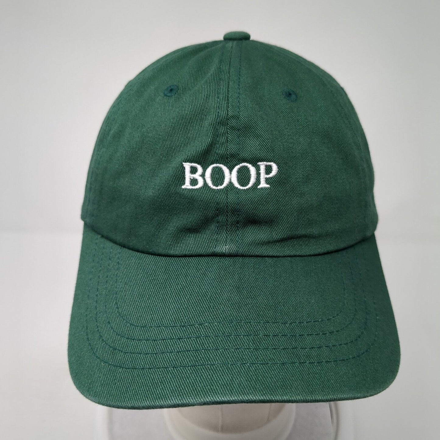 Boop NSBNF Slideback Hat Green One Size Adjustable Yupoong 6 Panel
