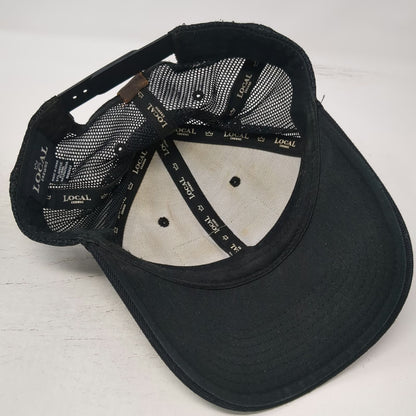 Local Crowns Trucker Hat Black One Size Colorado Mountains Patch Snapback