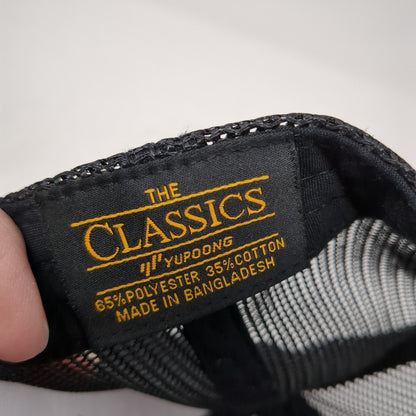 Wyoming Buffalo Patch Snapback Trucker Hat Black One Size Mesh Back